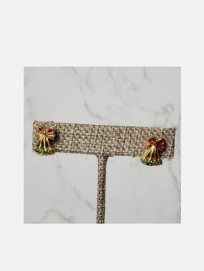 VINTAGE Holiday Christmas Bell Clip-on Earrings